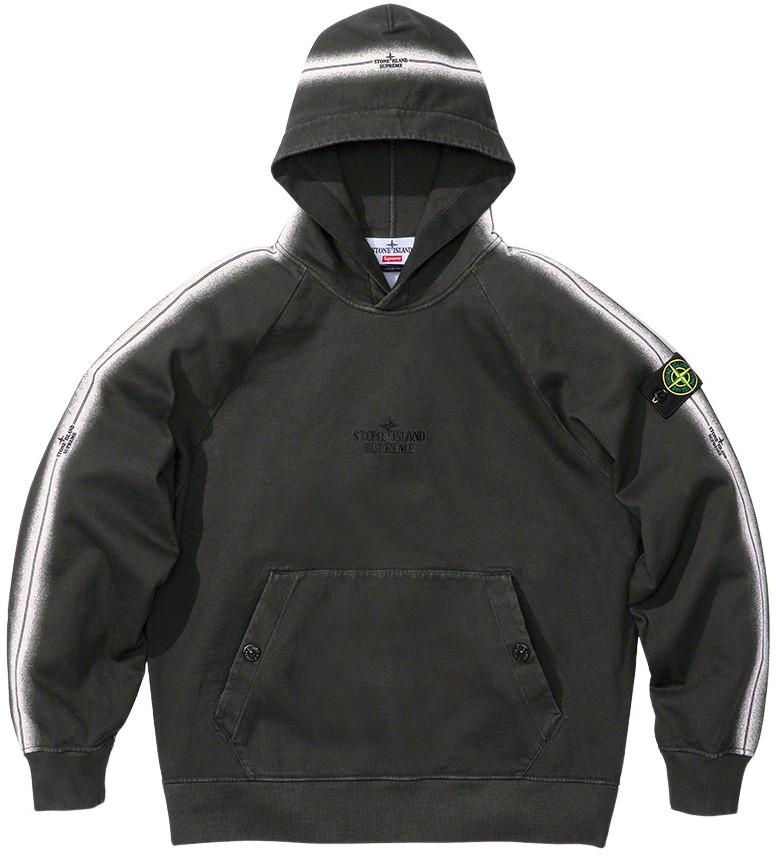 Supreme®/Stone Island® Stripe Hooded Sweatshirt view 3